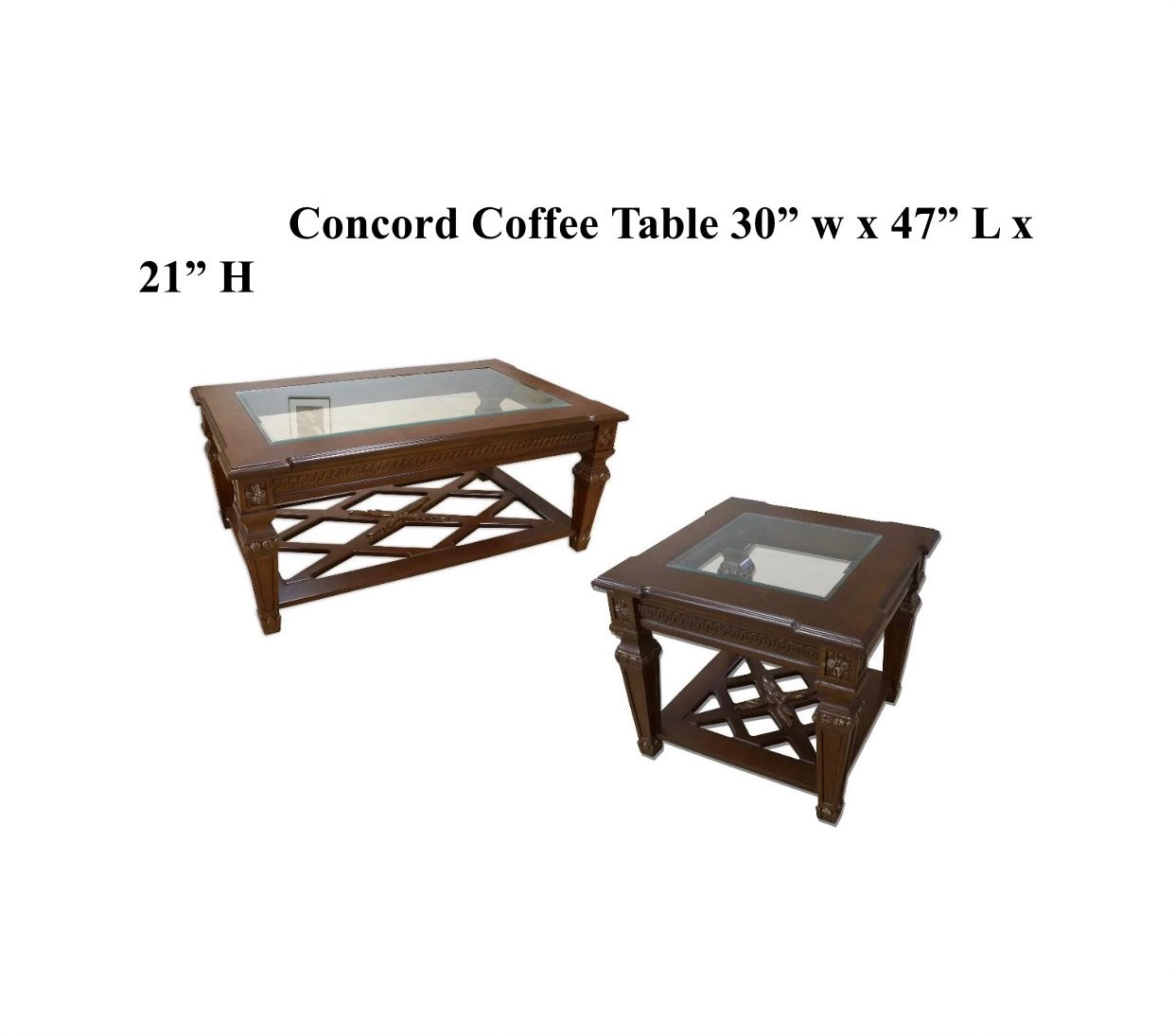 Najarian Furniture Concord Coffee Table W30" x L47" x 21"H