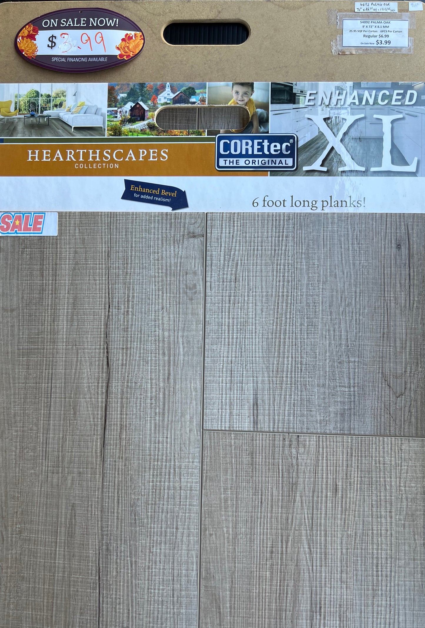 Coretec LVT Flooring S4092 Palma Oak