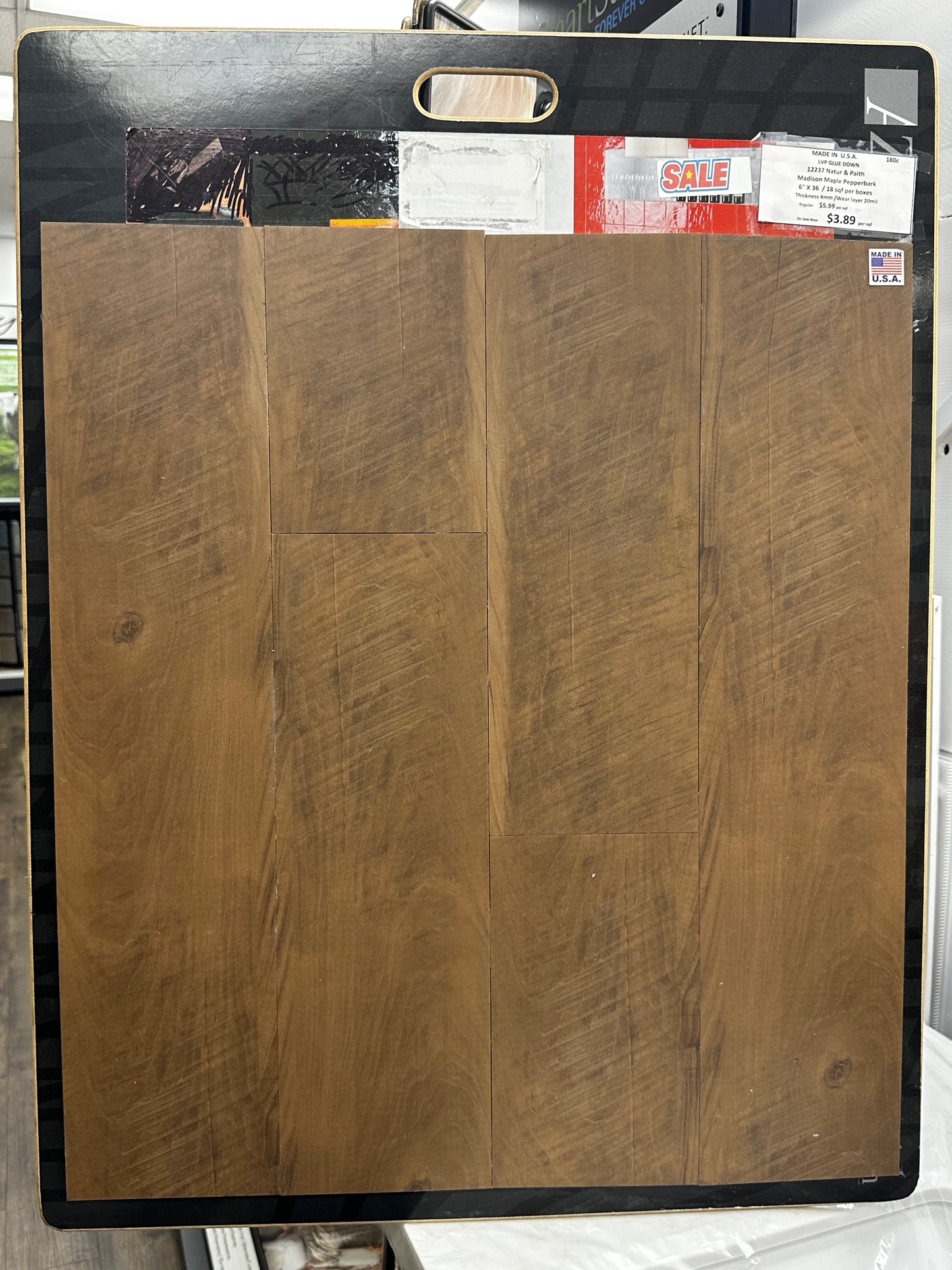 LVP glue down #12237 Nature & Pain Madison Maple Pepperbark