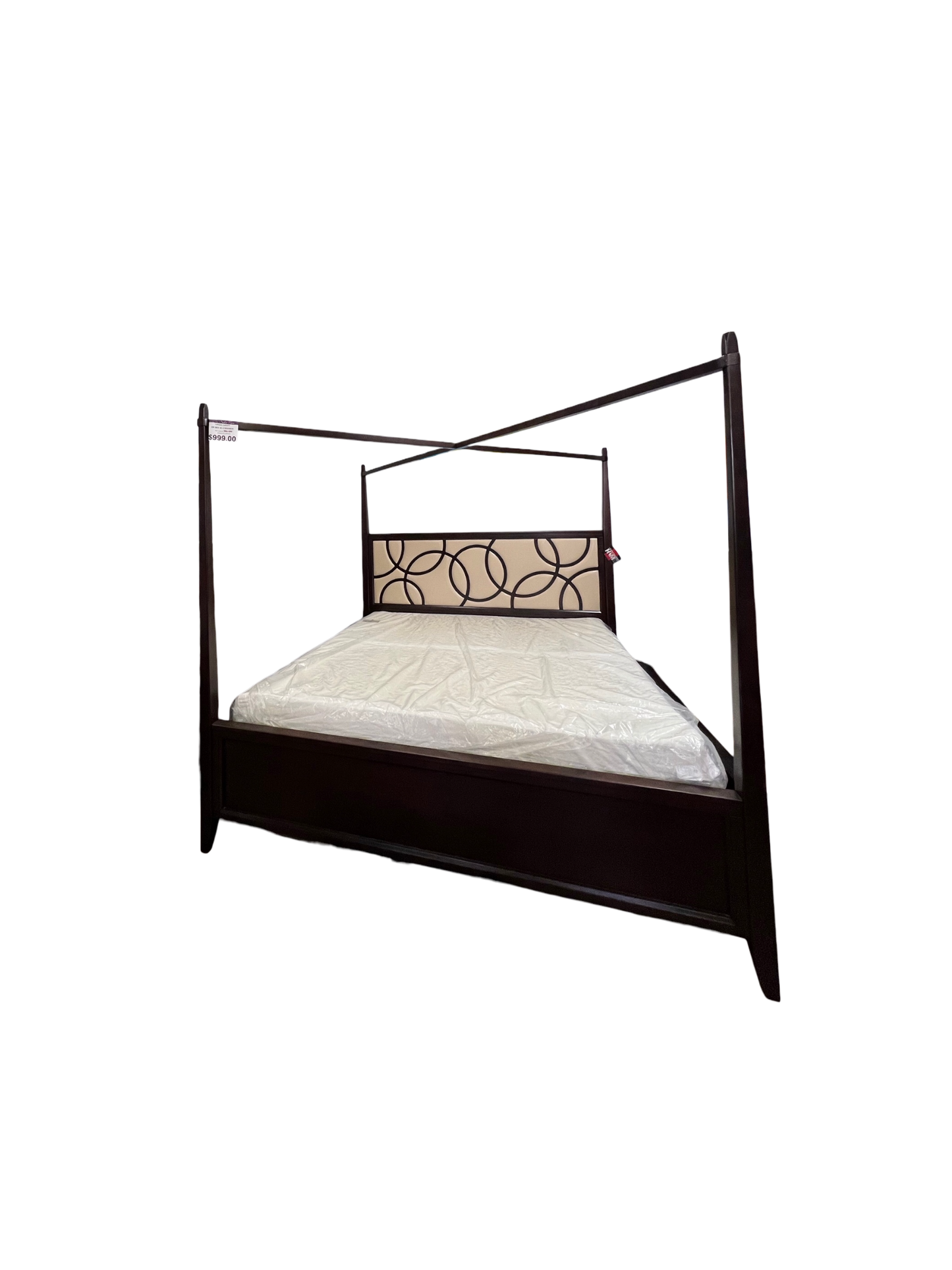 NAJARIAN FURNITURE: East King Bed with Drawers -CIRQUE Canopy