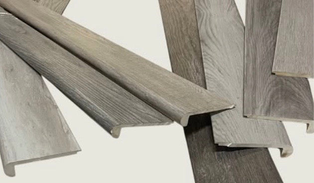 Solid Wood, Lminate & Vinyl Transtion Molding for flooring such as T-Molding, Reducer, Endcap/Threshold, Stair Nose, Quarter Round & Baseboard.