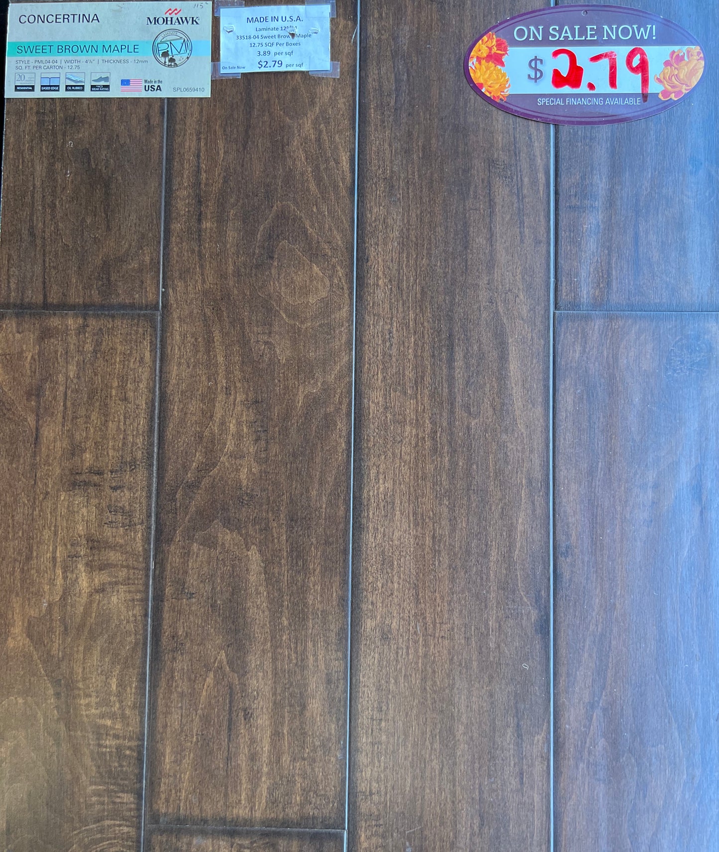 Mohawk Laminate #33518-04 Sweet Brown Maple