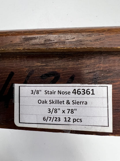 Stair Nose_Solid Wood 46361 Oak Skillet and Sierra