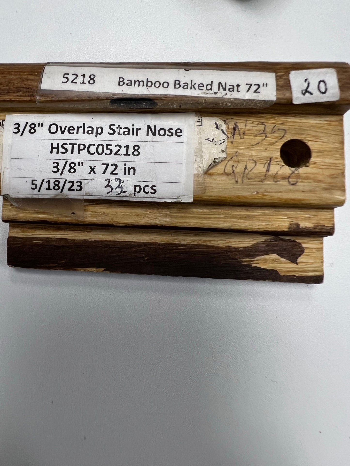 Mohawk Stair Nose _ Solid Wood HSTPC-5218 Bamboo Baked Natural