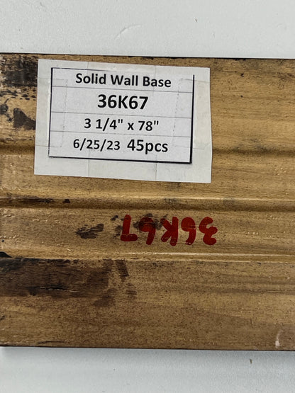 Wall Base _ Solid Wood 36K67 Hickory Buckeye