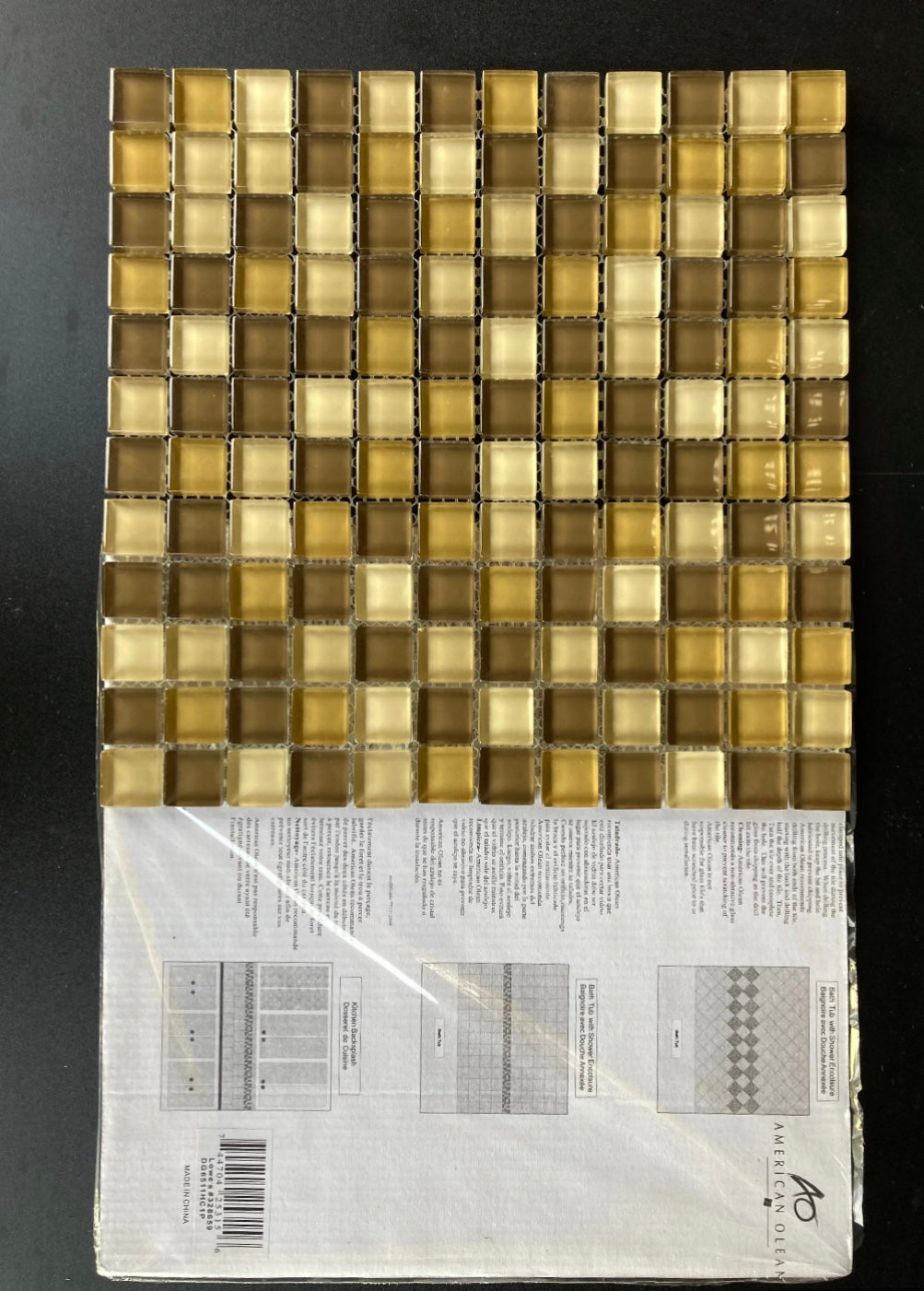 DAILTILE Mosaic Tile : DG65 MAPLE BLENDS/HS DELFINO GLASS MOSAIC 12X12