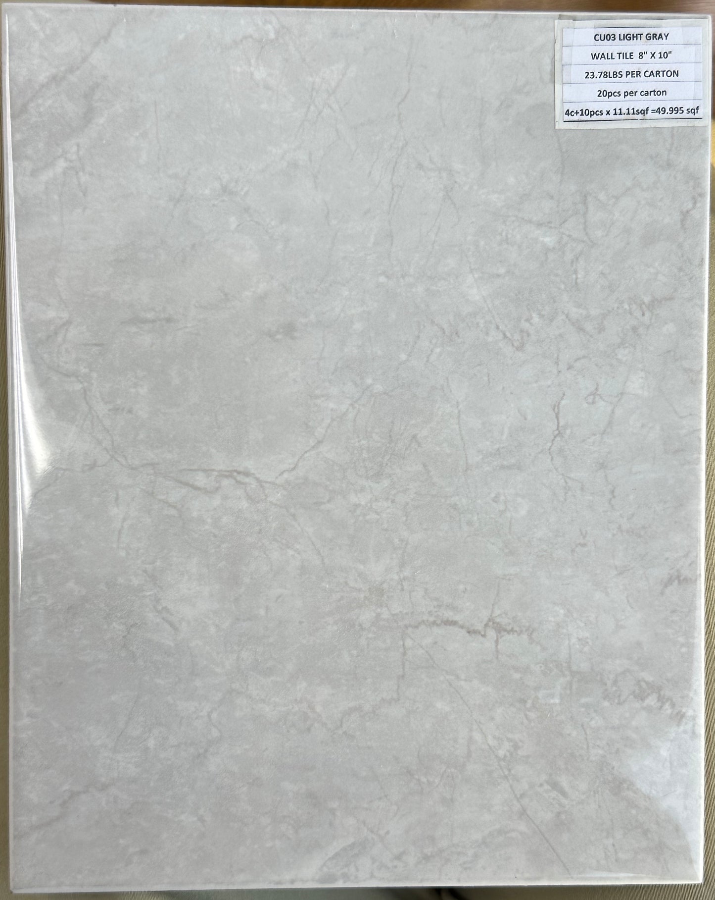 Mohawk TILE: T0753-CU03 WT 8X10 CARUSO LIGHT GRAY