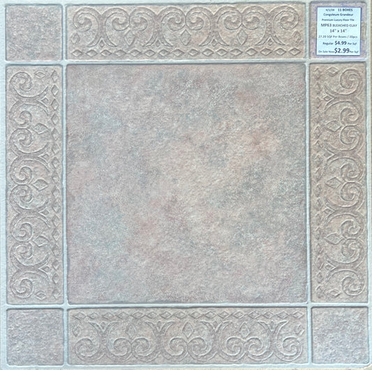 Mohawk DuraCeramic Tile: VT 8918 MP63 BLEACHED CLAY COMMERCIAL 14X14