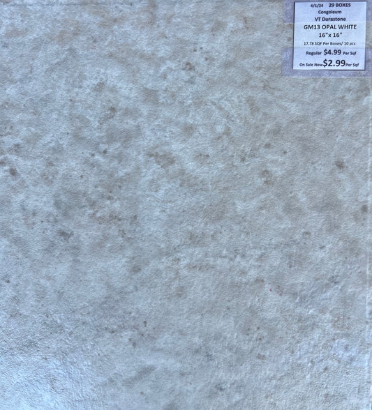 Mohawk VT DURASTONE GM13 OPAL WHITE 16 x 16