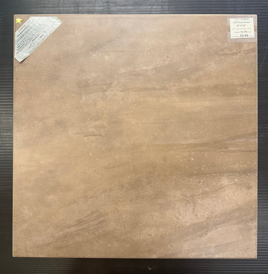 Mohawk Porcelain TILE: T641F-CS93 FT 18X18 CITISCAPE PLAZA BROWN