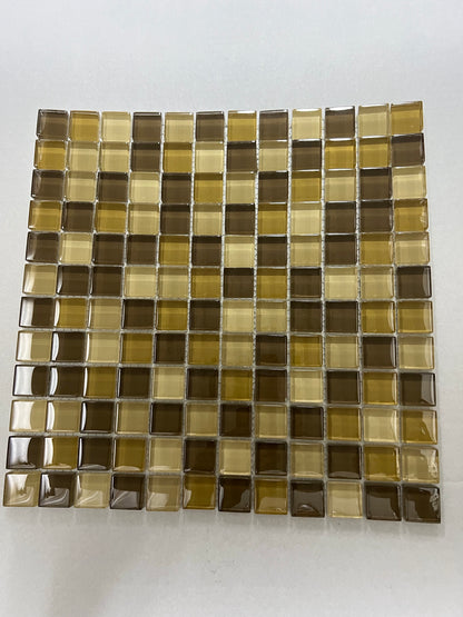 DAILTILE Mosaic Tile : DG65 MAPLE BLENDS/HS DELFINO GLASS MOSAIC 12X12