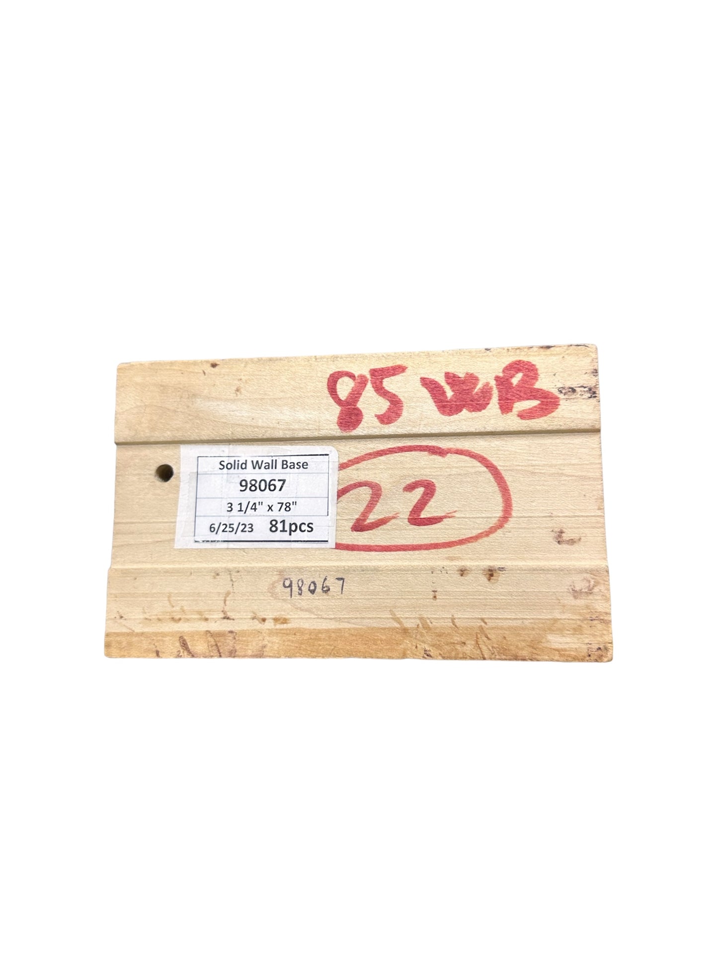 Solid Wood Wall Base 98067 1/2"