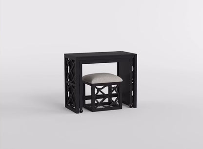 3-Piece Desk with Stool ( white )
