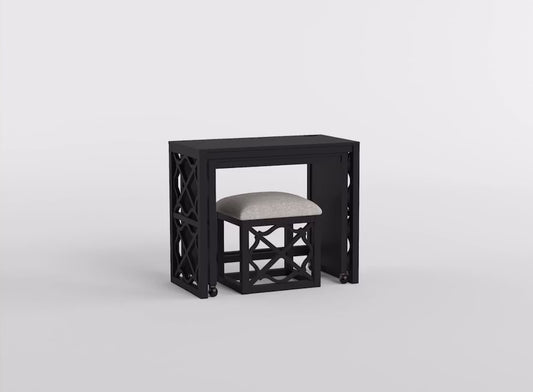 3-Piece Desk with Stool ( white )