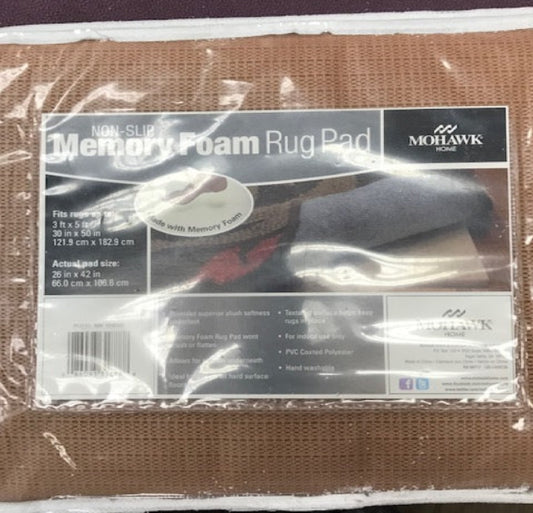 Memory Foam Rug Pad 3 ft x 5 ft (NON-SLIP)