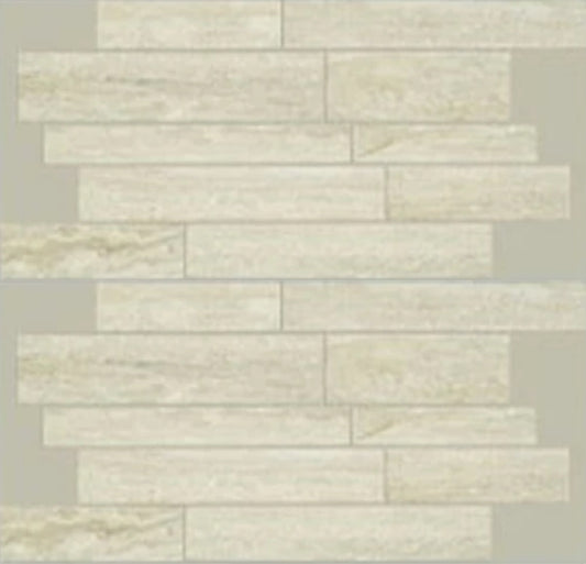 SHAW MOSAIC TILE: 5U443 Glass Essential Random Linear Mosaic